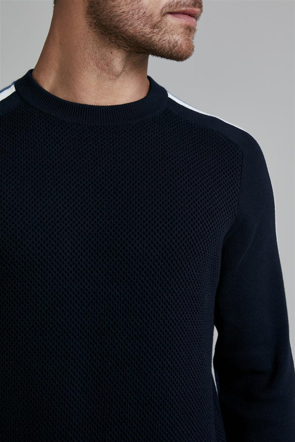 Tricot Gola Careca - Azul Marinho