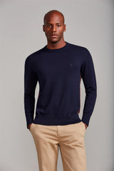 Tricot Gola Careca - Azul Marinho