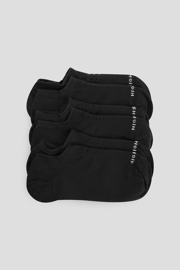 Kit 3 Pares Meia Sapatilha - Preto