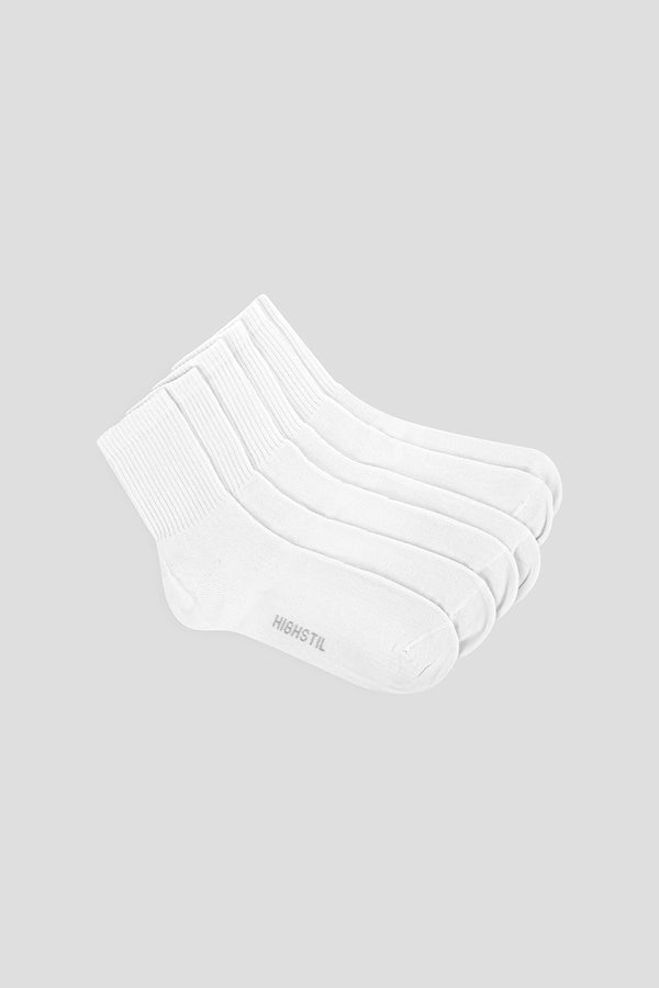 Kit 3 Pares Meia Cano Alto - Branco