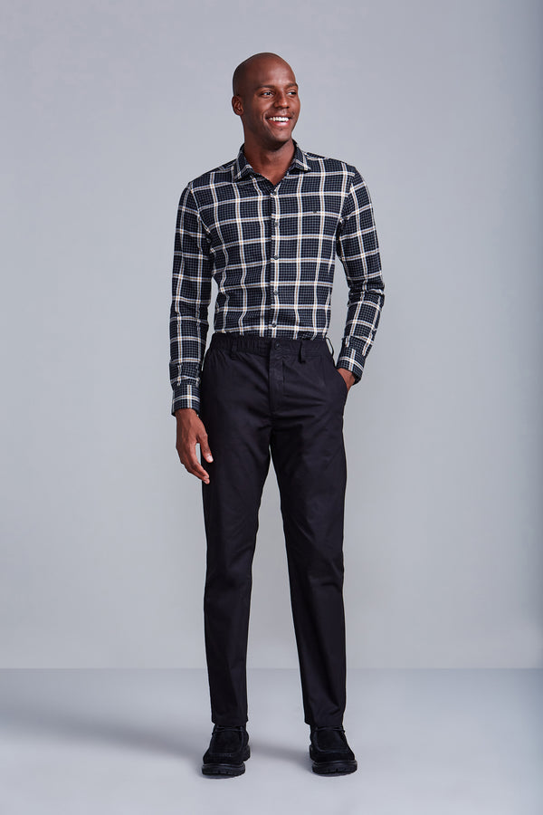 Calça Chino Reta - Preto