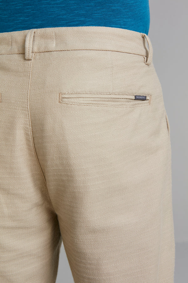 Calça Chino Regular - Bege
