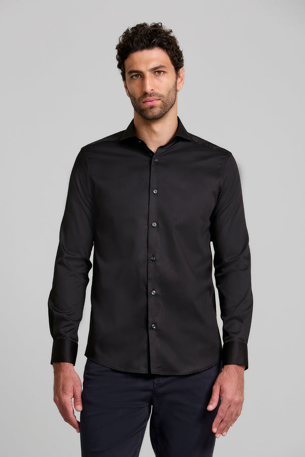 Camisa Lisa Slim fit - Preto
