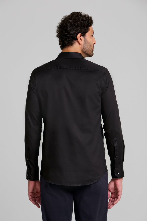 Camisa Lisa Slim fit - Preto