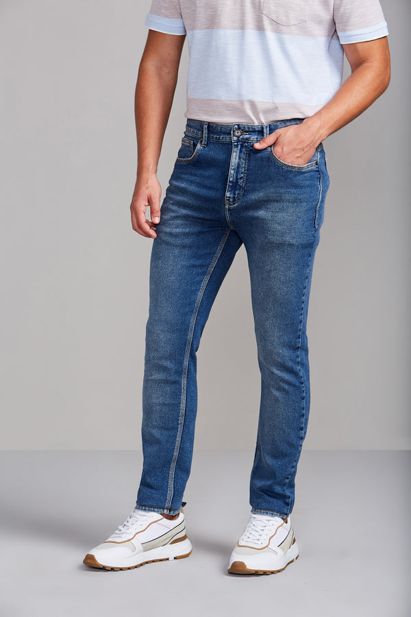 Calça Jeans Slim Fit - Azul