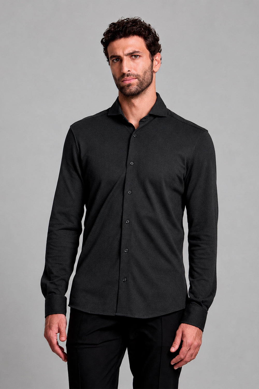 Camisa Lisa Piquet Slim Fit