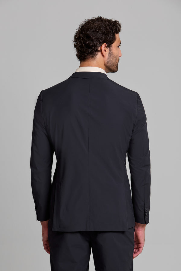 Blazer Hitech Liso Slim Fit - Azul Marinho