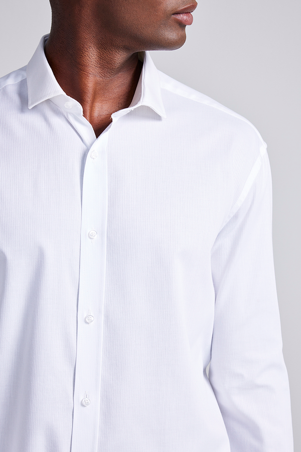 Camisa Social Algodão Egípcio Comfort - Branco