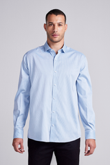 Camisa Social Algodão Egípcio Comfort - Azul Claro
