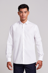 Camisa Social Lisa Algodão Pima Slim Fit - Branco