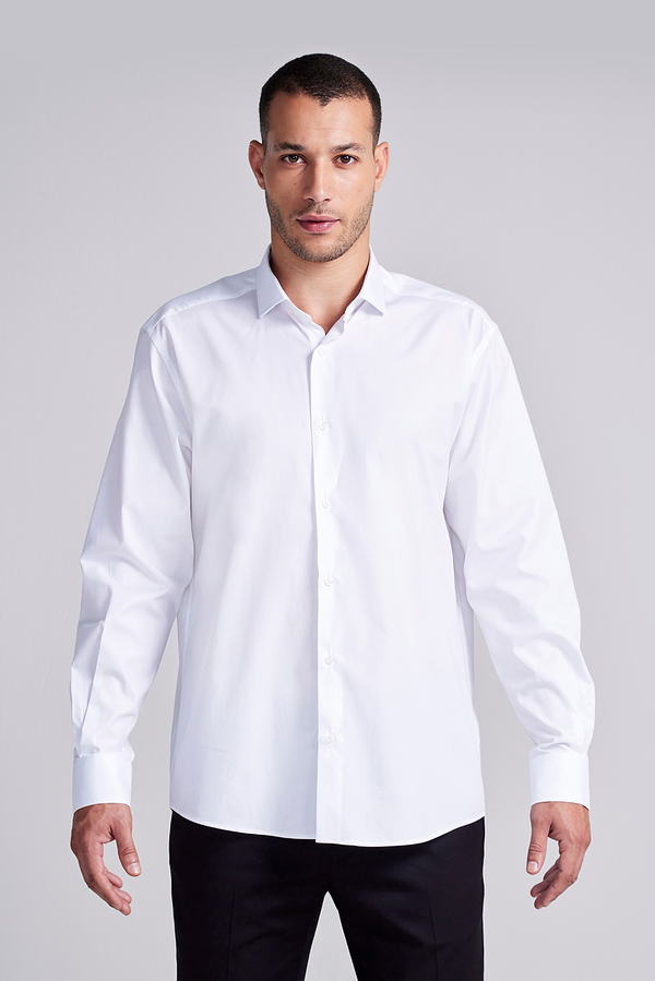 Camisa Social Lisa Algodão Pima Comfort - Branco