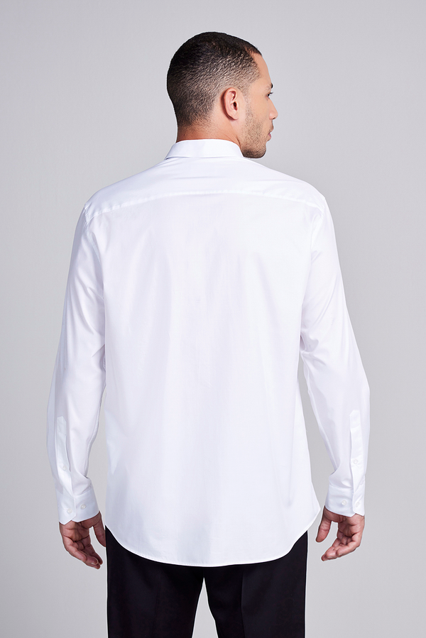 Camisa Social Lisa Algodão Pima Comfort - Branco