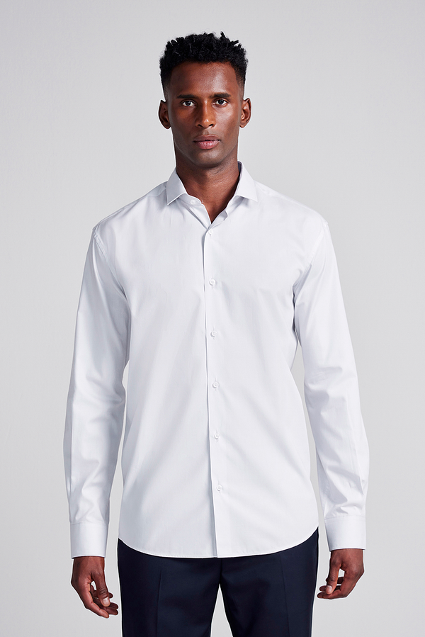 Camisa Social Lisa Algodão Pima Comfort - Branco
