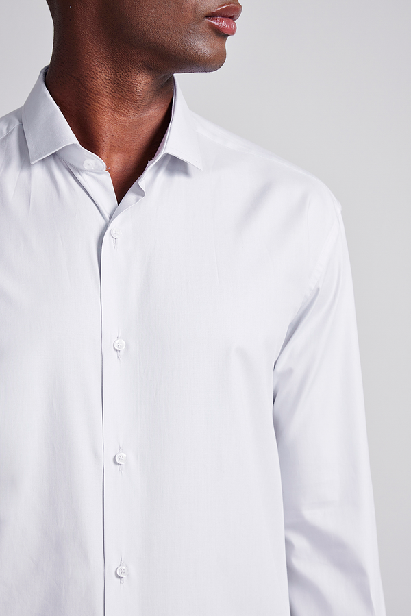 Camisa Social Lisa Algodão Pima Comfort - Branco