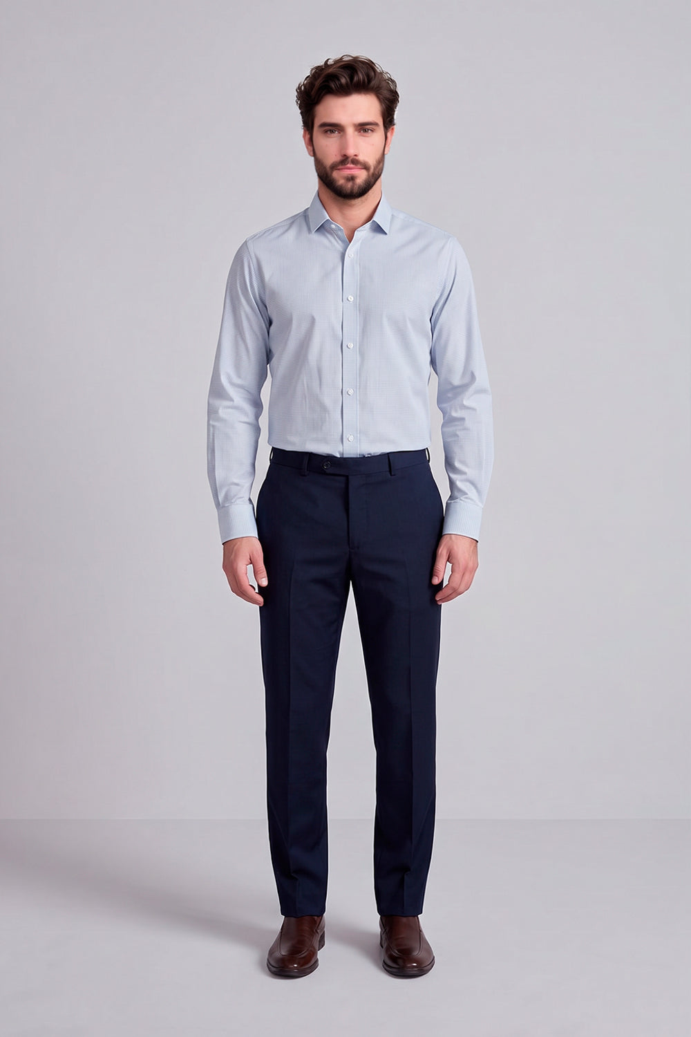 Camisa Social Algodão Egípcio Slim Fit Listrada