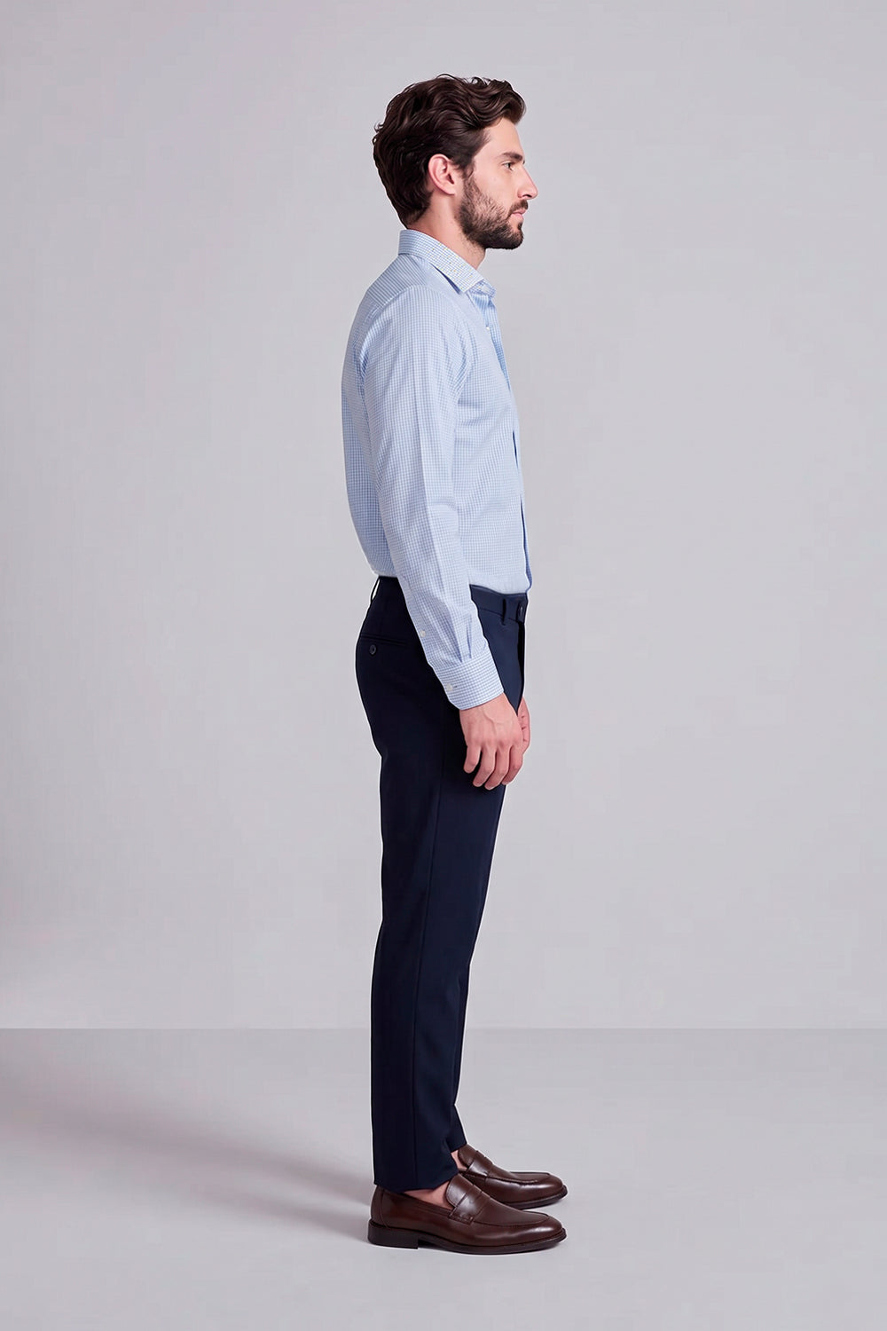 Camisa Social Algodão Egípcio Slim Fit Listrada