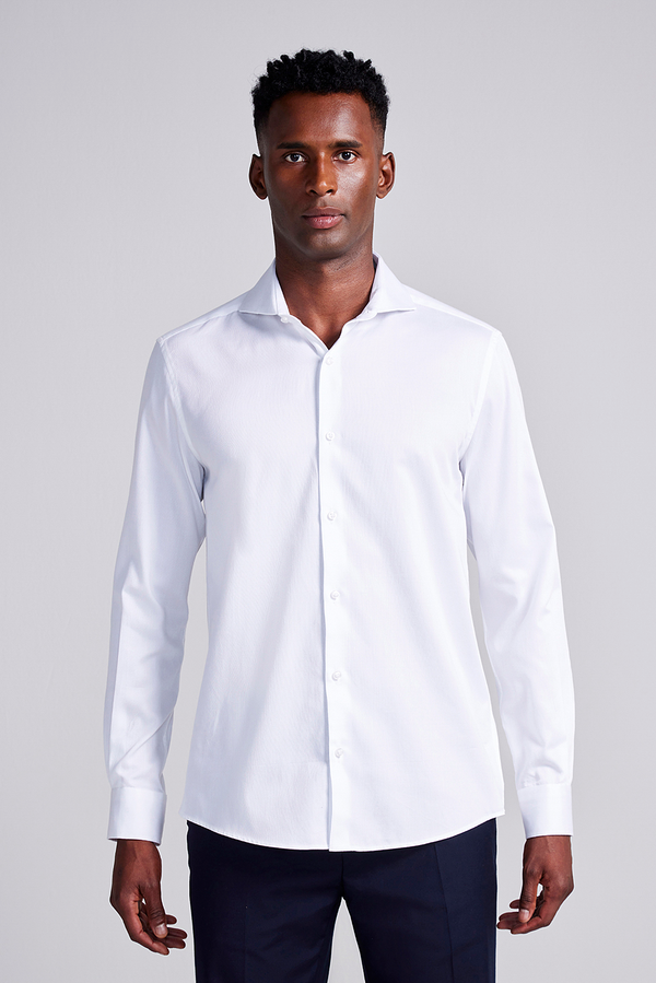 Camisa Social Lisa Slim Fit - Branco