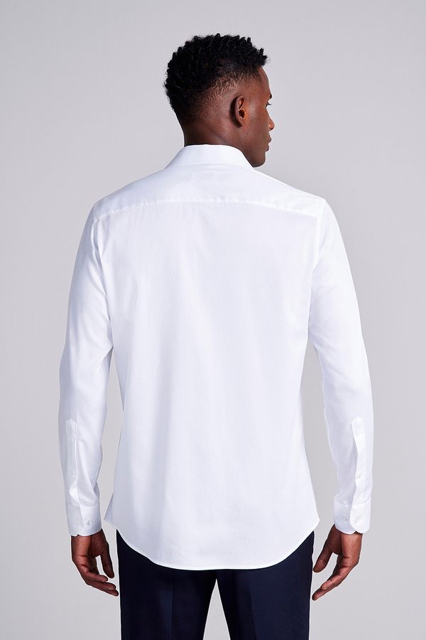 Camisa Social Lisa Slim Fit - Branco