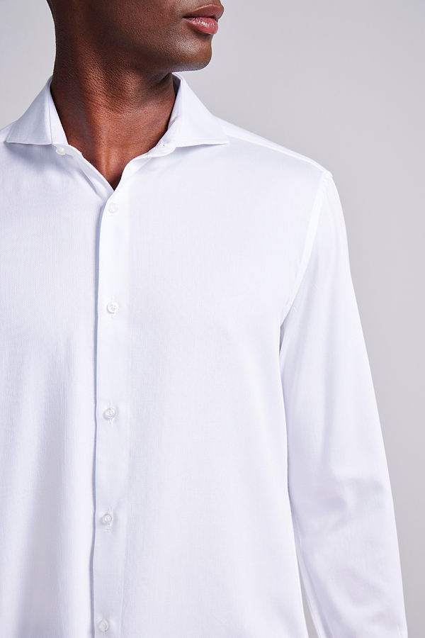 Camisa Social Lisa Slim Fit - Branco
