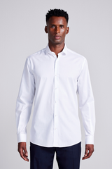 Camisa Social Lisa Algodão Egípcio Slim Fit - Branco