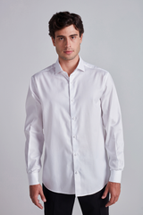 Camisa Social Lisa Algodão Pima Slim Fit - Branco