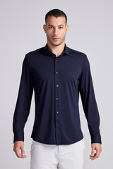 Camisa Lisa Tecnocomfy Slim Fit - Preto