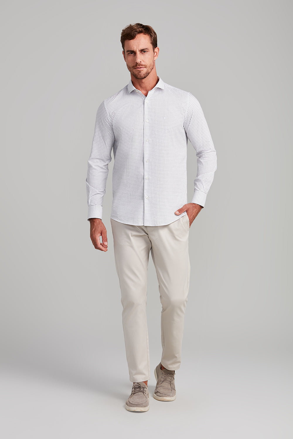Camisa Algodão Egípcio Slim Fit Listrada
