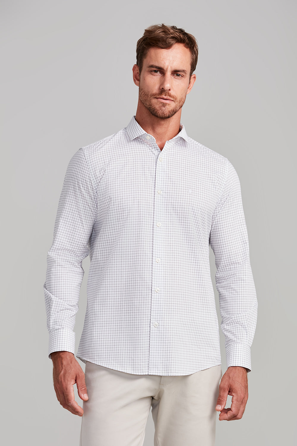 Camisa Algodão Egípcio Slim Fit Listrada