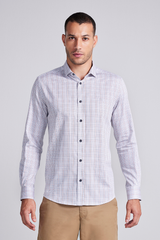 Camisa Slim Fit Listrada - Branco