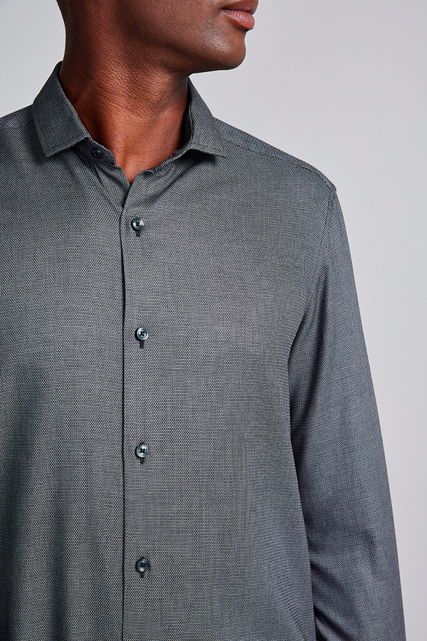 Camisa Lisa Slim Fit - Preto