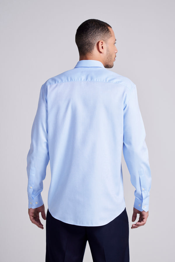 Camisa Lisa Algodão Pima Comfort - Azul Bebe