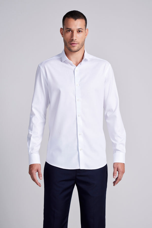 Camisa Lisa Algodão Pima Comfort - Branco