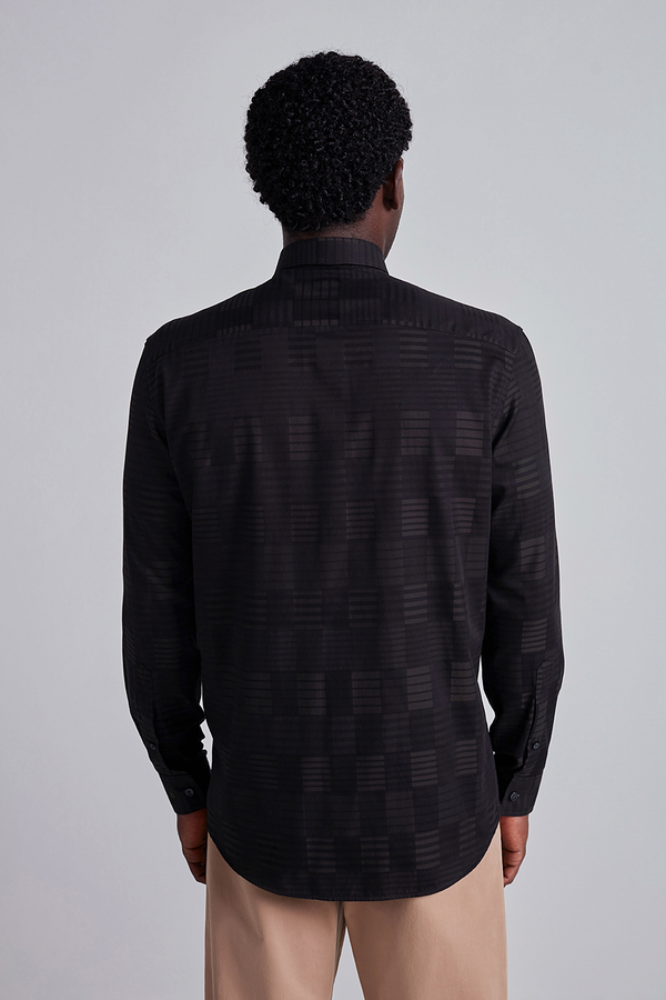 Camisa Comfort Listrada - Verde