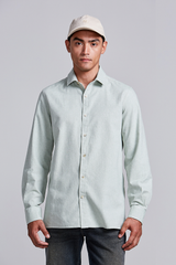 Camisa Lisa Slim Fit - Verde