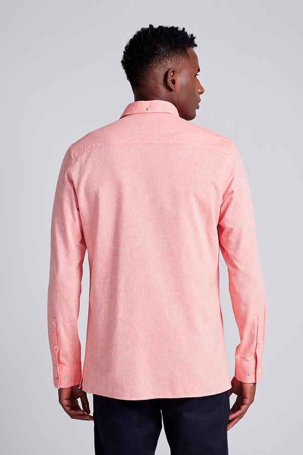 Camisa Lisa Slim Fit - Laranja