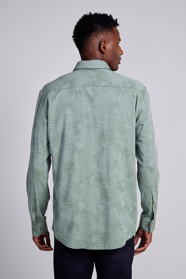 Camisa Estampada Comfort - Verde