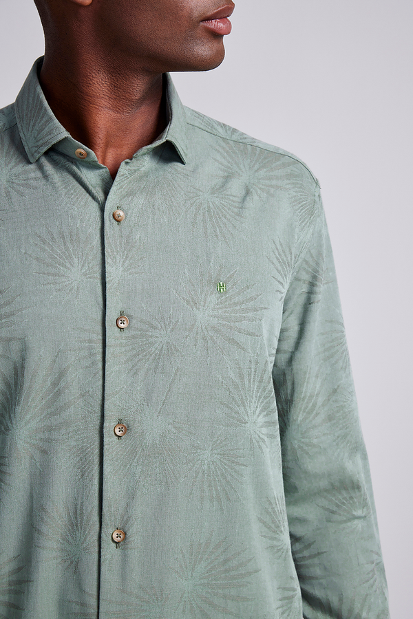Camisa Estampada Comfort - Verde