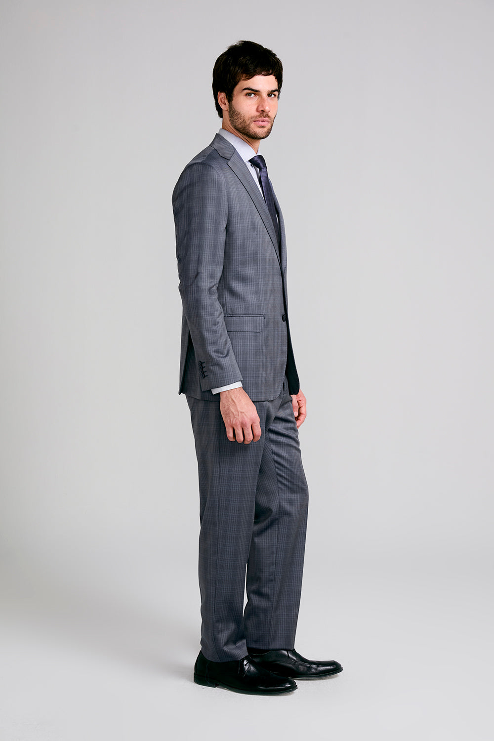 Terno Slim Fit Lã Super 120 Premium Xadrez