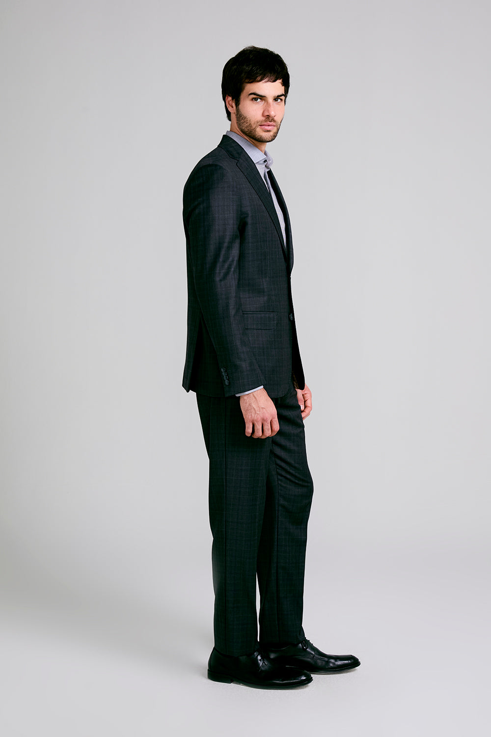 Terno Slim Fit Lã Super 120 Premium Xadrez