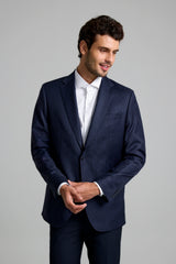 Blazer Social Super 120 Slim Fit - Azul Marinho