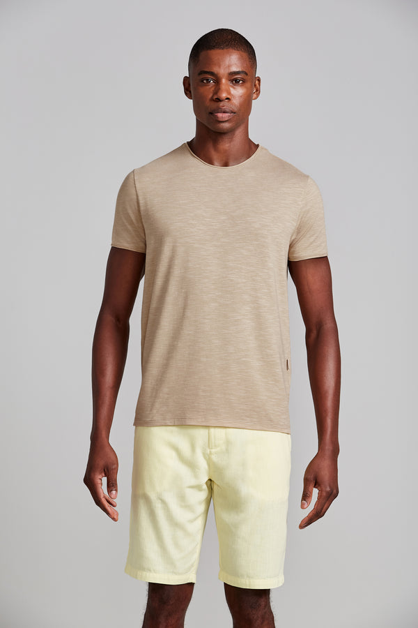 Camiseta Slim Fit - Bege