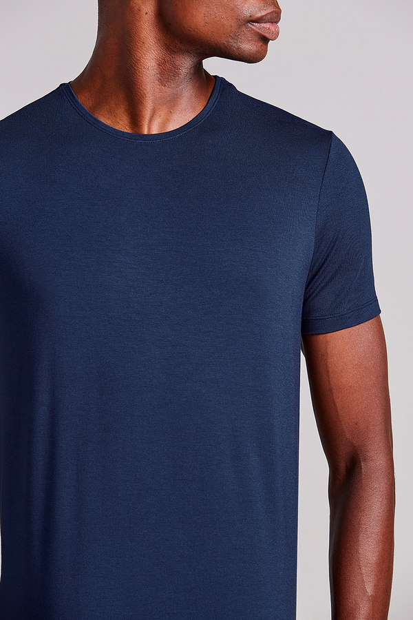 Camiseta Tecnocomfy Slim Fit - Azul Marinho