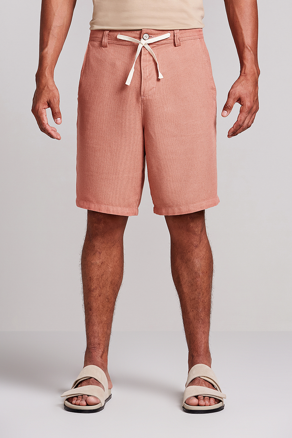 Bermuda Linen Blend Relax - Rosa