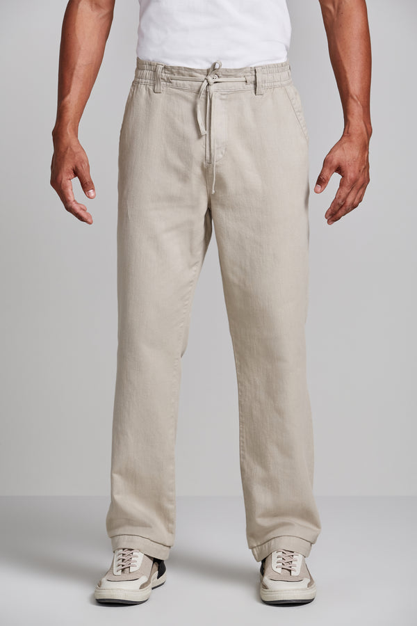 Calça Sarja Relax - Cinza