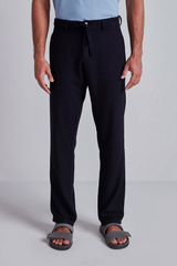 Calça Linen Blend Relax - Azul Marinho