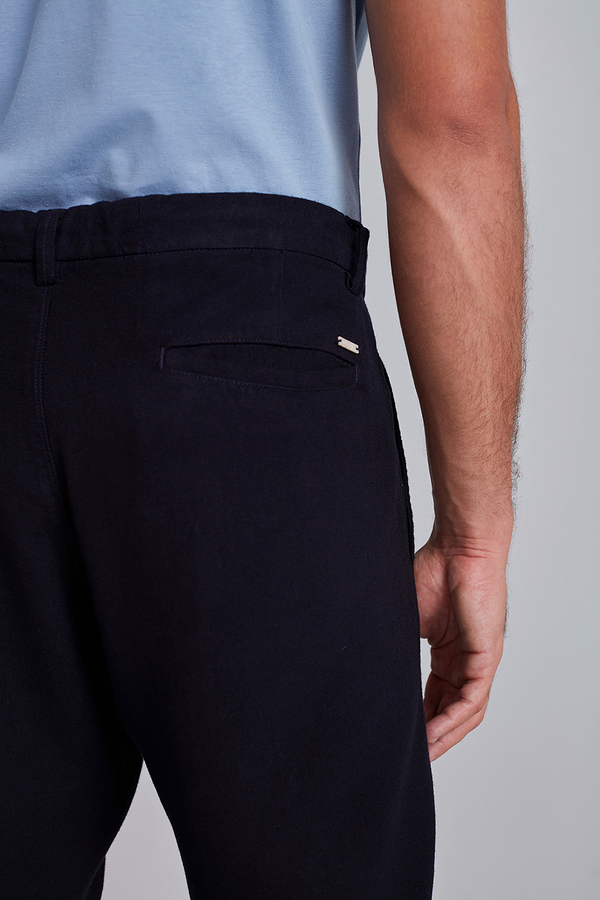 Calça Linen Blend Relax - Azul Marinho