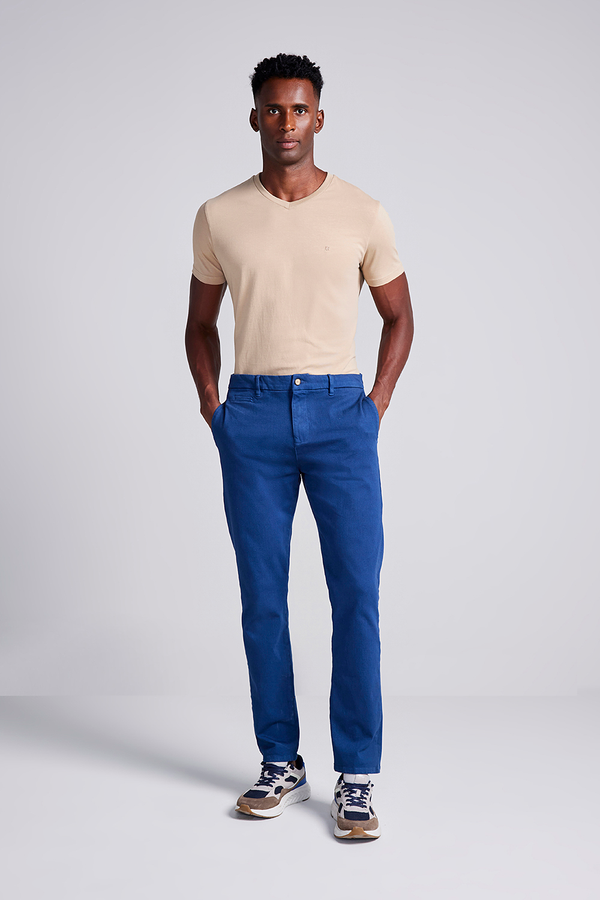 Calça Sarja Slim Fit - Azul Marinho