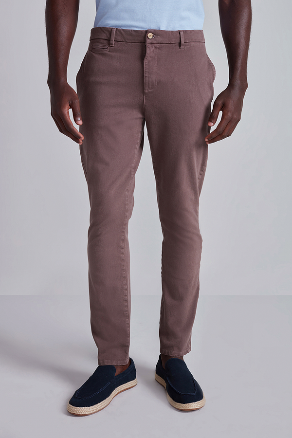 Calça Sarja Slim Fit - Marrom