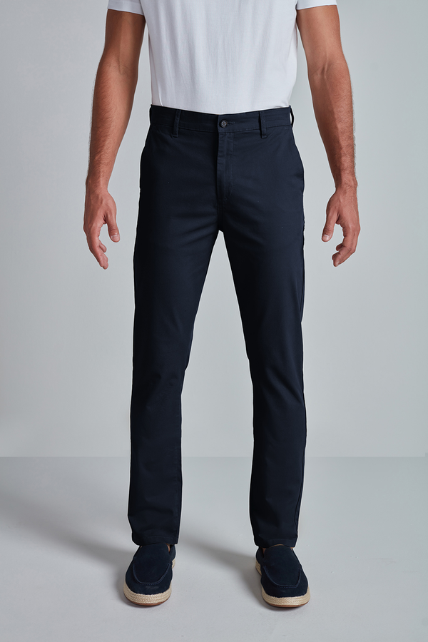Calça Chino Slim Fit - Azul Marinho