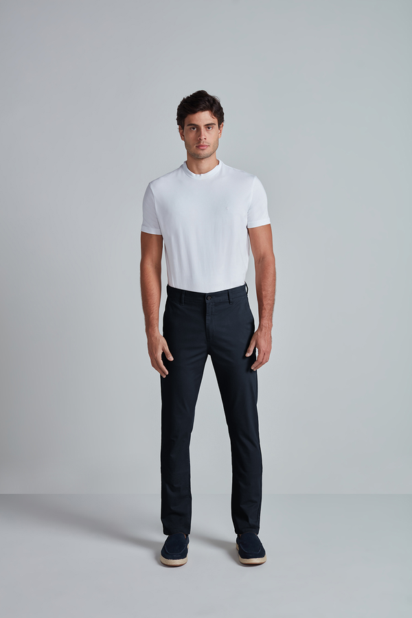 Calça Chino Slim Fit - Azul Marinho